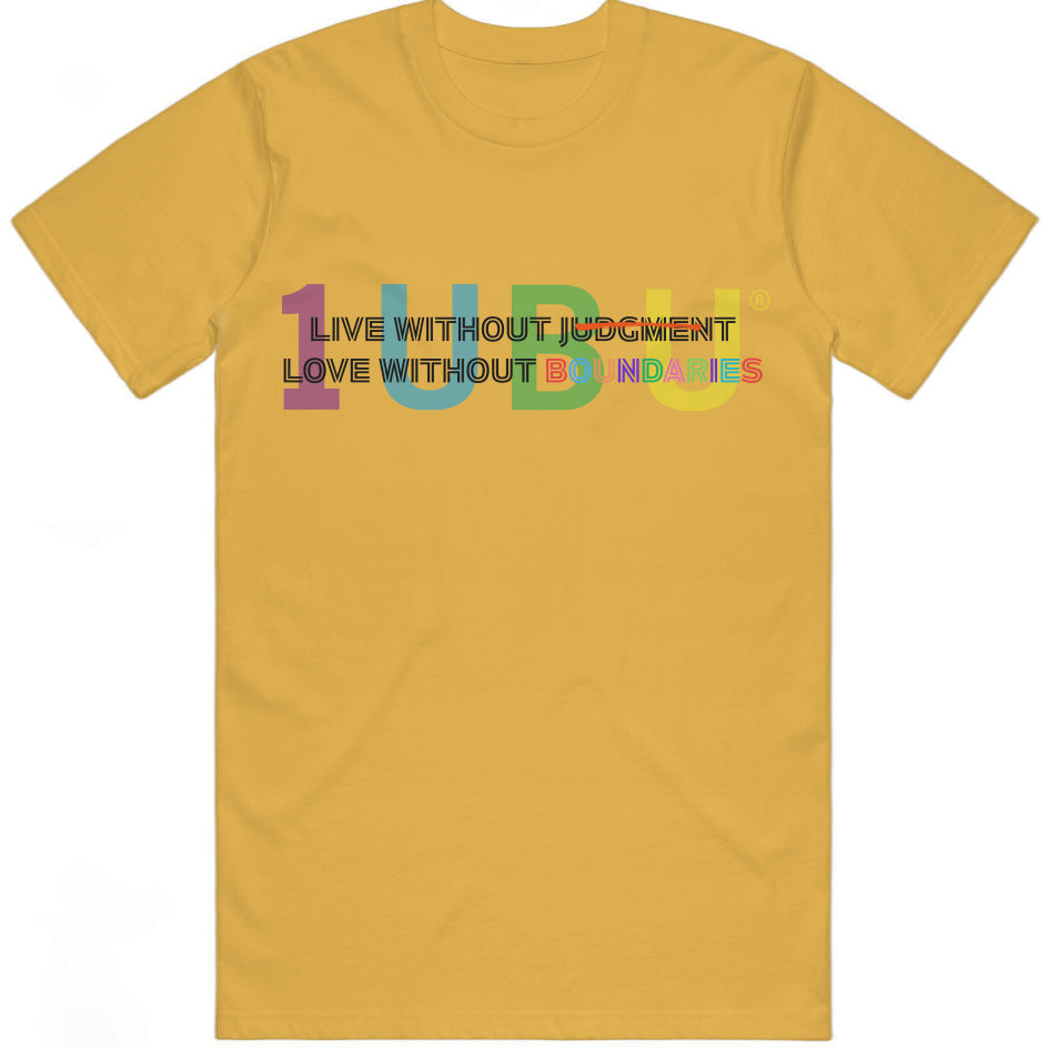 Colorful Classic Graphic T'shirt - Live without Judgement