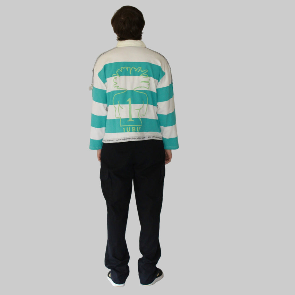 MultiFaceted Rugby Shirt - Teal Sripe