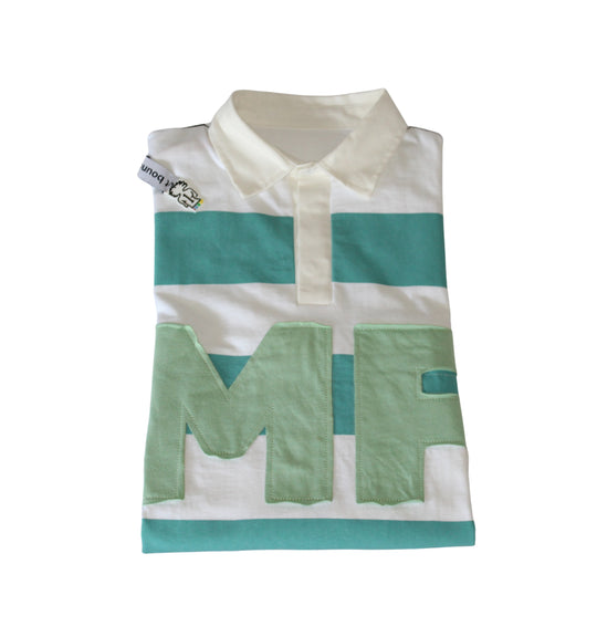MultiFaceted Rugby Shirt - Teal Sripe