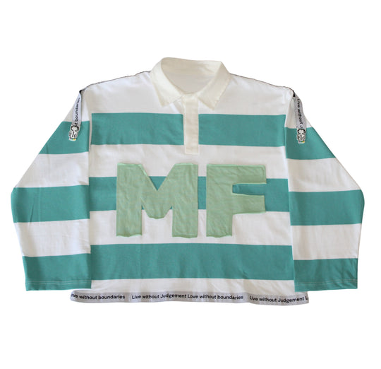 MultiFaceted Rugby Shirt - Teal Sripe