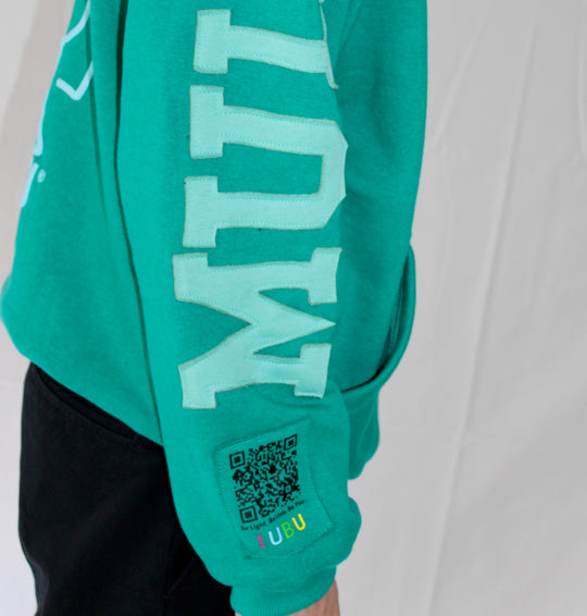 Teal MultiFaceted Hoodie - Green Hoodie