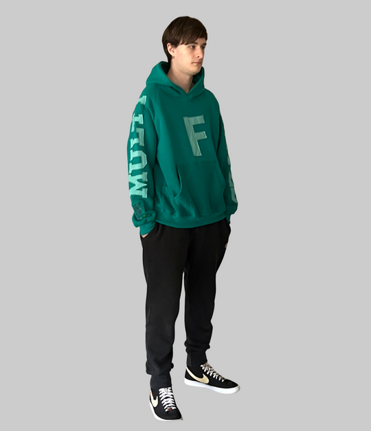 Teal MultiFaceted Hoodie - Green Hoodie