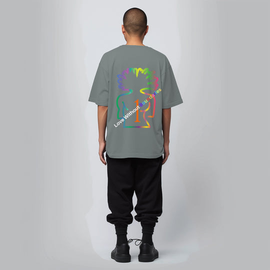 Humanities - Oversized drop shoulder Tee w/ Logo Back