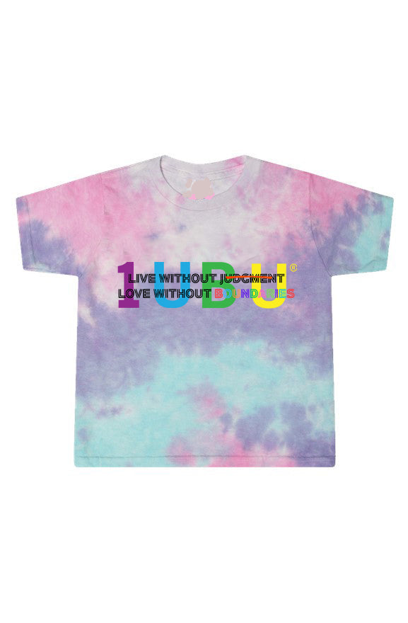 Tie-Dye Cotton Candy Ladies' Cropped T-Shirt