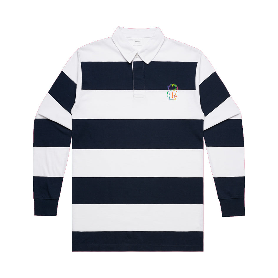 White/Navy Rugby Stripe Jersey