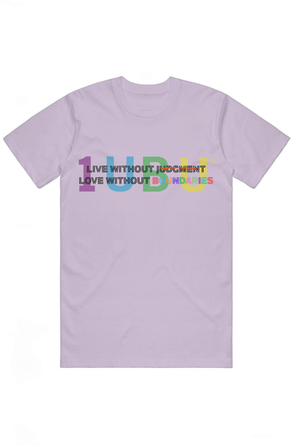 Colorful Classic Graphic T'shirt - Live without Judgement
