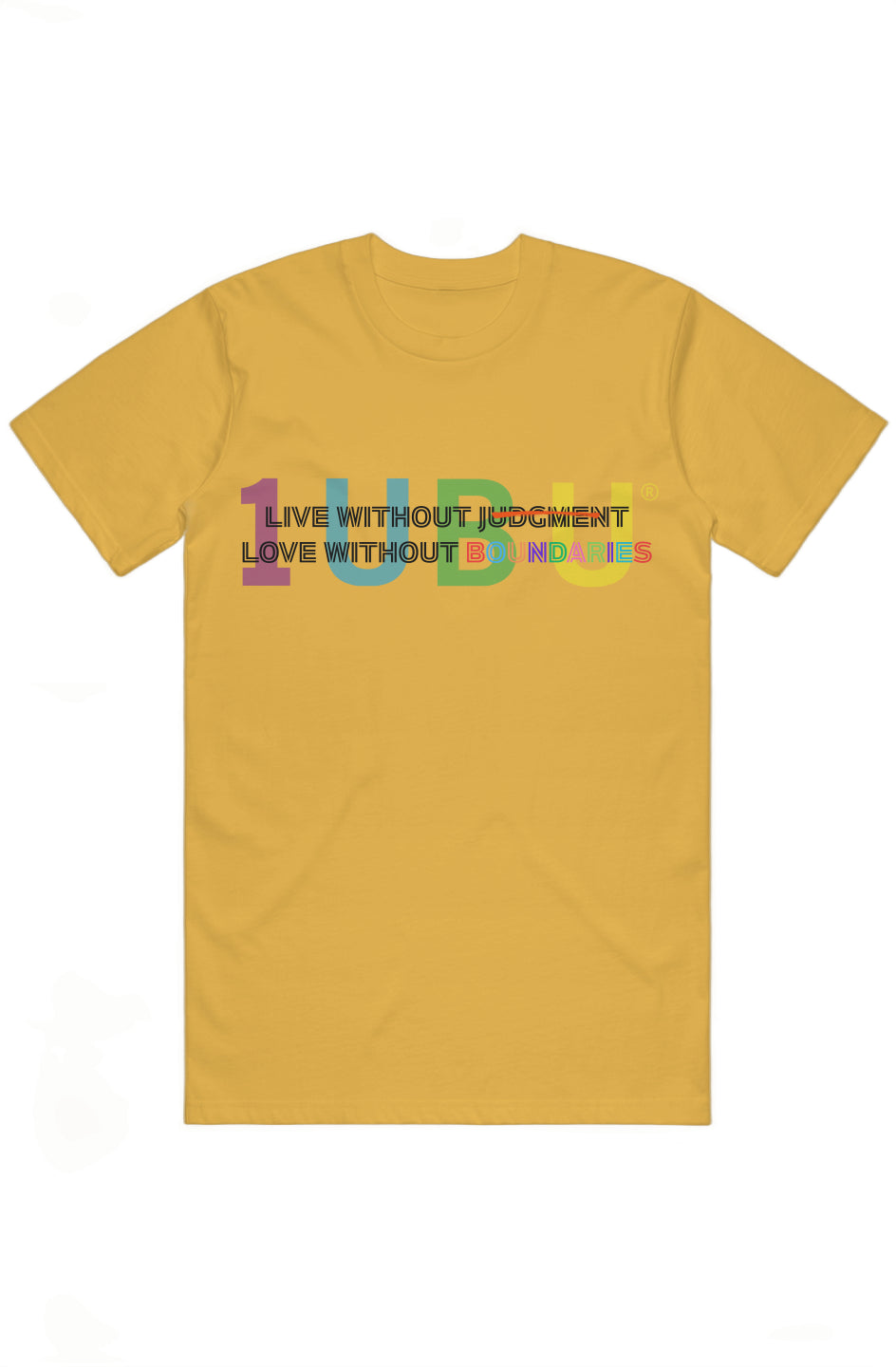 Colorful Classic Graphic T'shirt - Live without Judgement