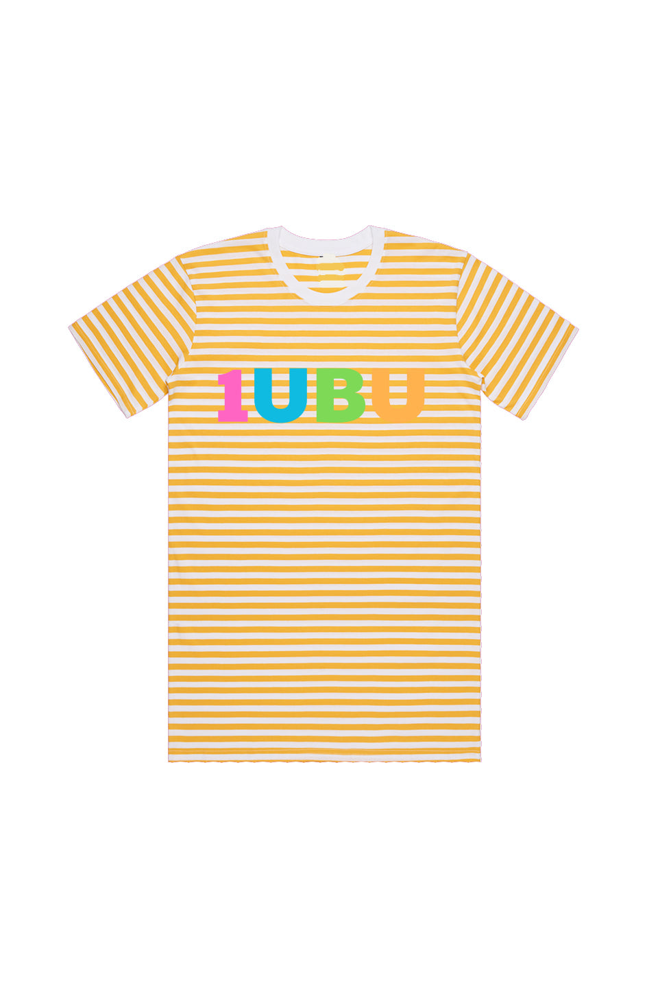 White Yellow Stripe Tee
