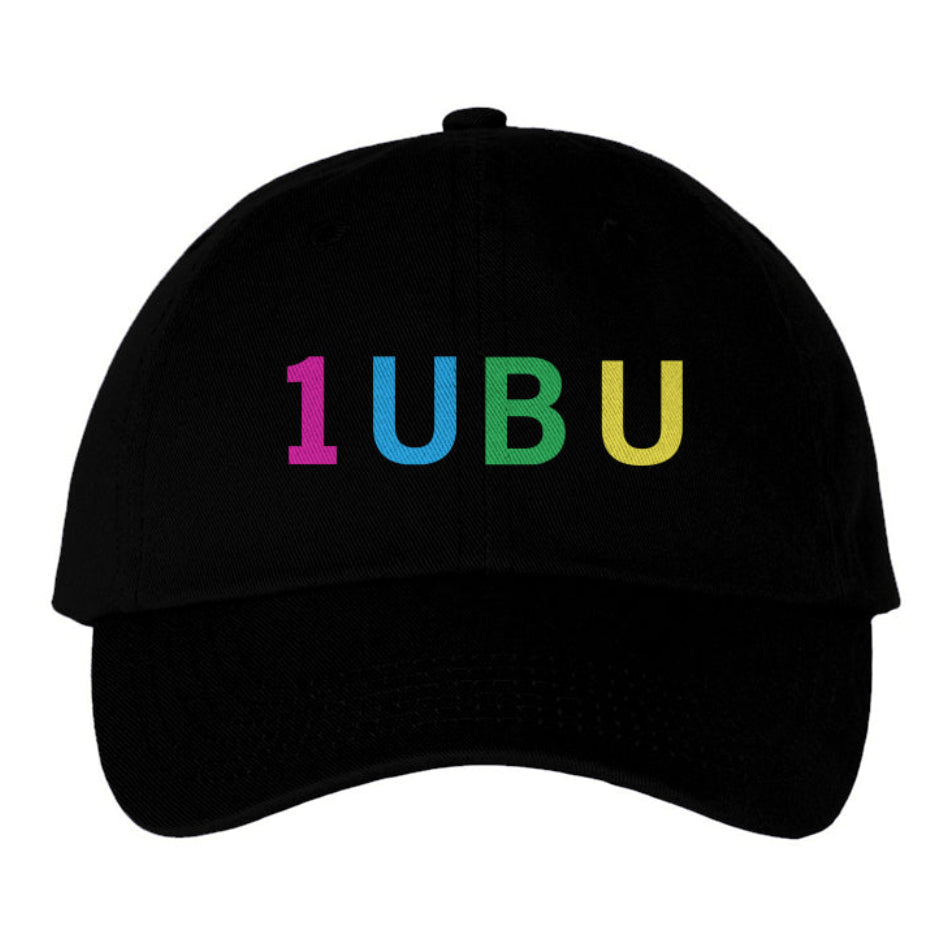 1UBU Embroidered Dad Hat Black