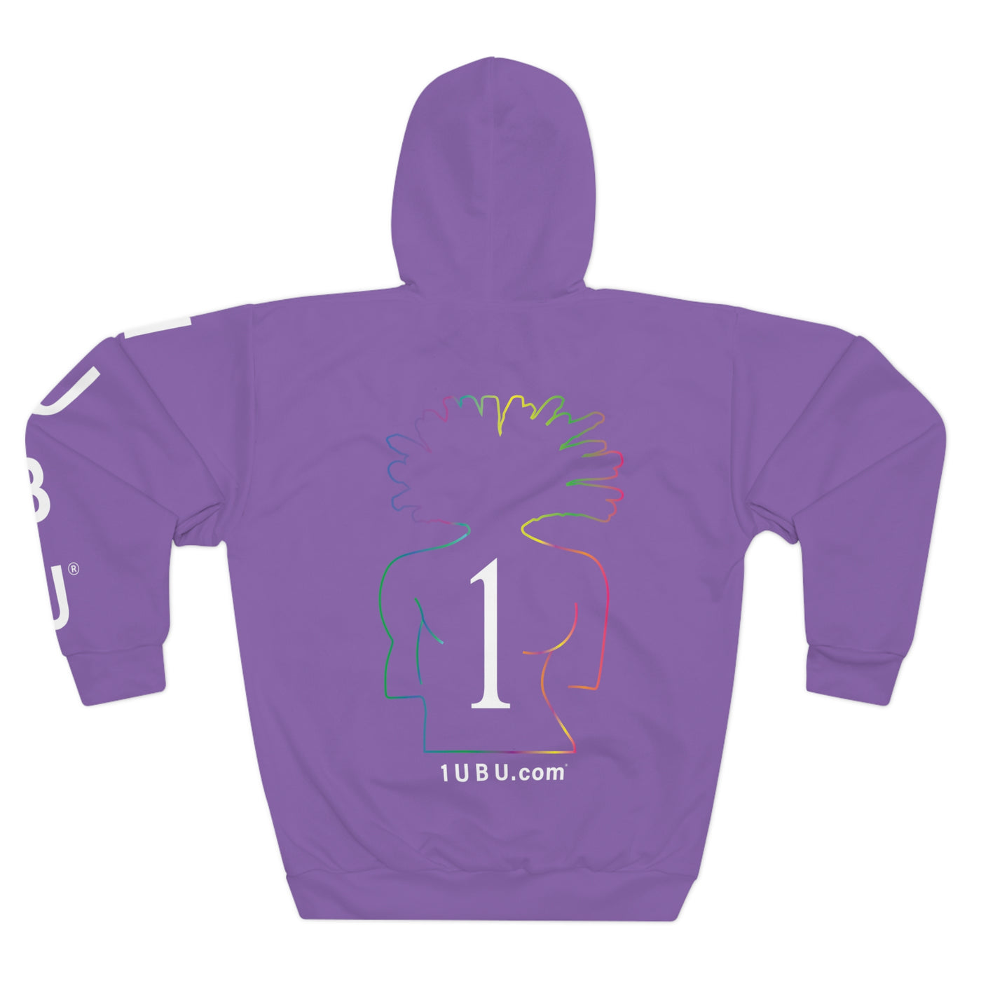 Unisex Pullover Hoodie with sleeve detail - Multifaceted Logo Hoodie - Purple Hoodie