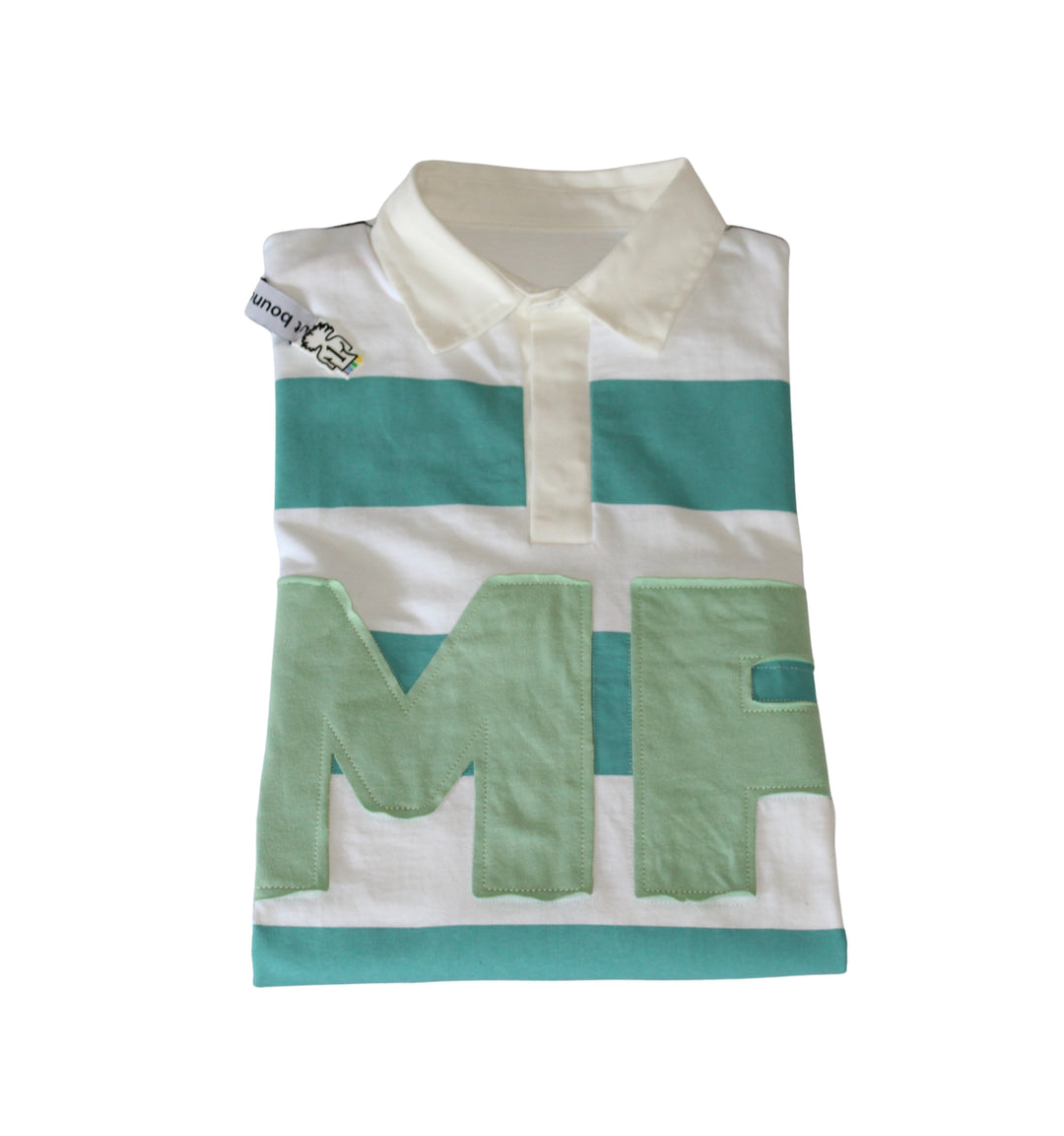 MultiFaceted Rugby Shirt - Teal Sripe
