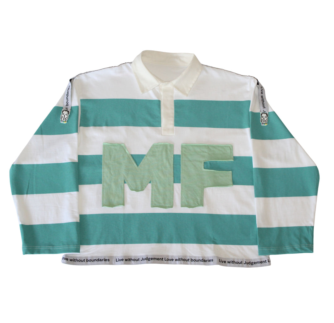 MultiFaceted Rugby Shirt - Teal Sripe