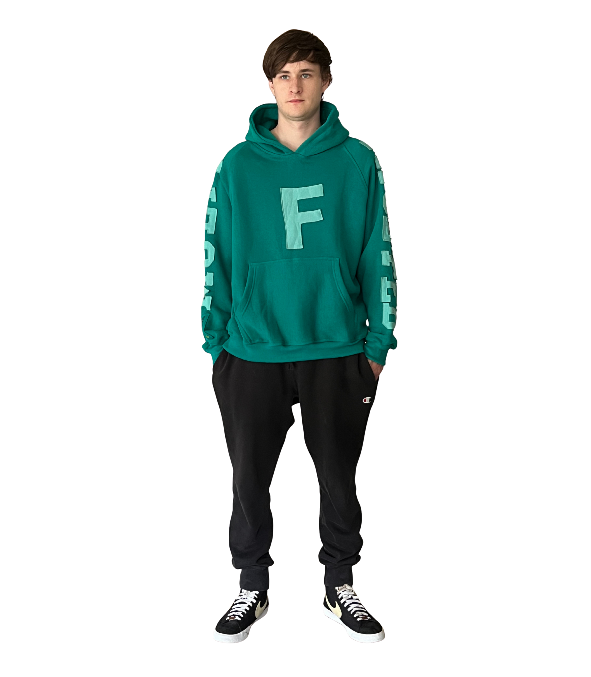 Teal MultiFaceted Hoodie - Green Hoodie
