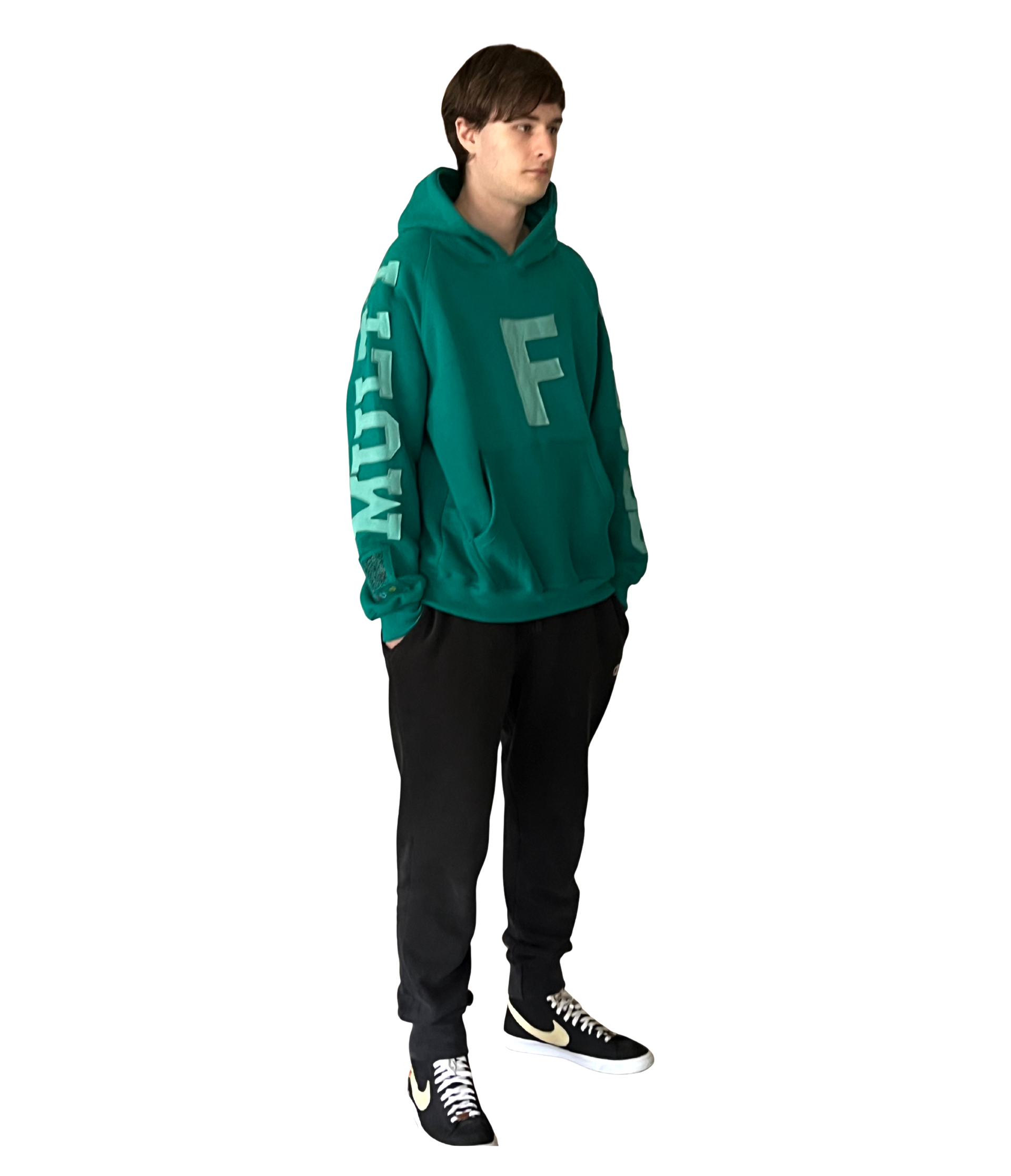 Teal MultiFaceted Hoodie - Green Hoodie