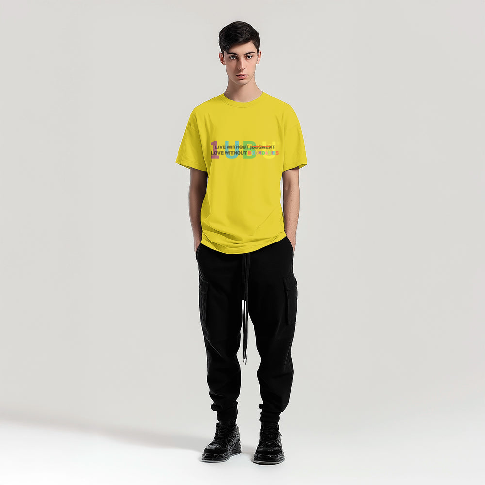 Colorful Classic Graphic T'shirt - Live without Judgement