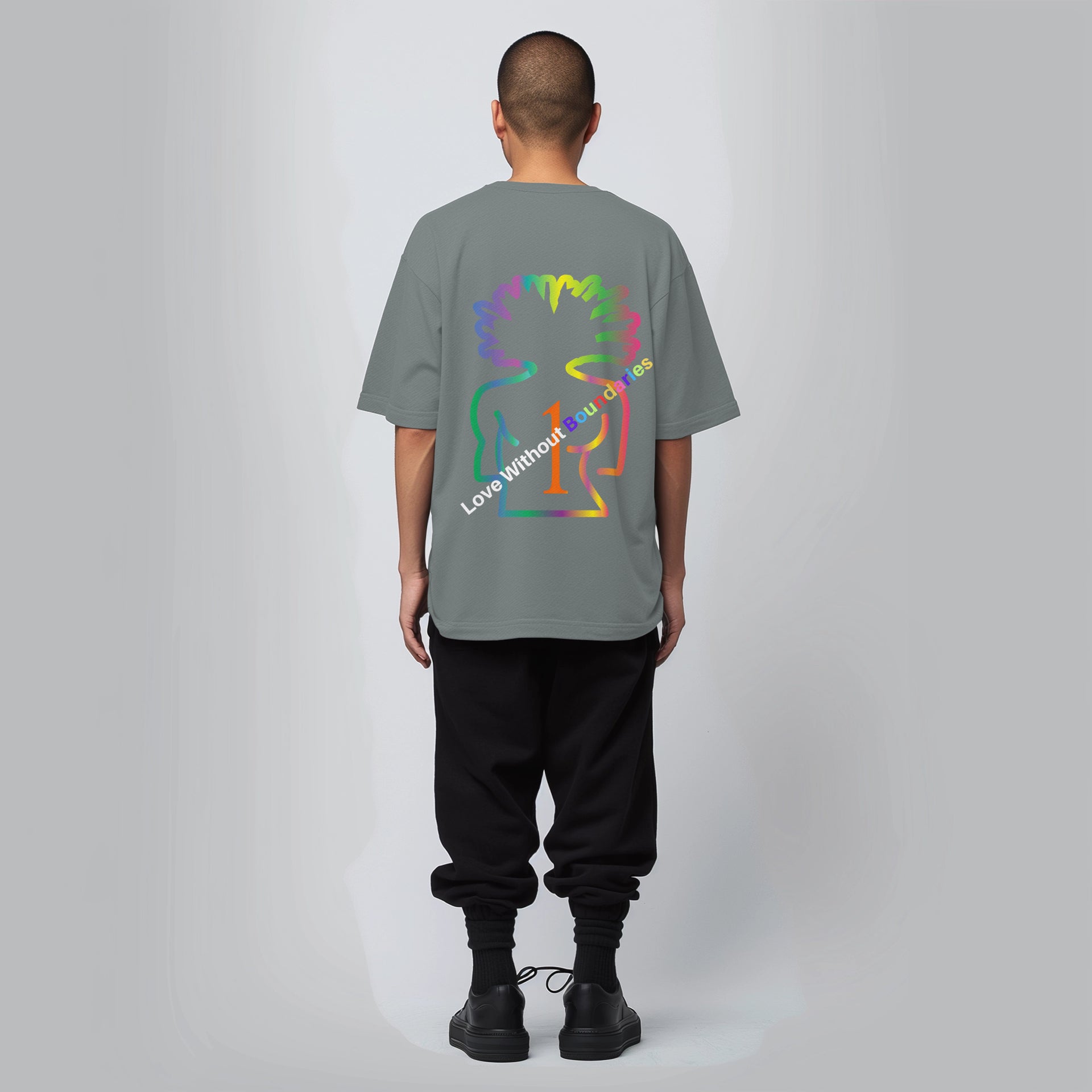 Humanities - Oversized drop shoulder Tee w/ Logo Back