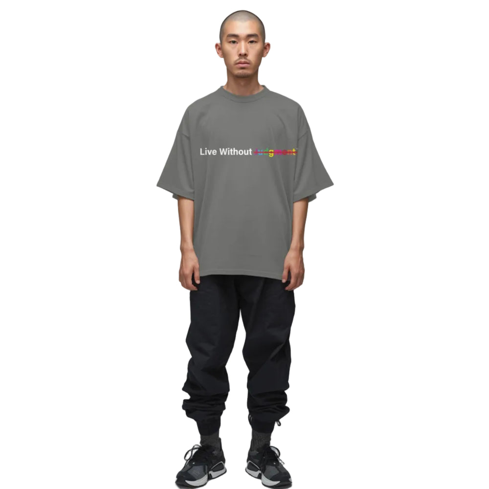 Oversized Drop-Shoulder Logo Tee