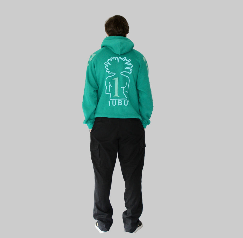 Teal MultiFaceted Hoodie - Green Hoodie