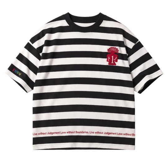 1UBU black and white stripe tee