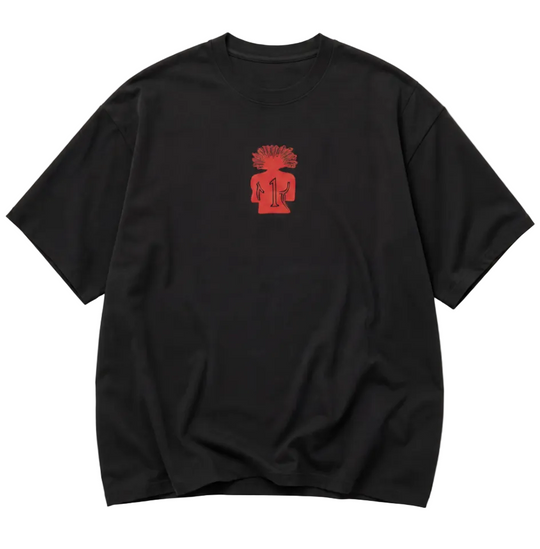 1UBU Men’s Box Tee white streetwear t-shirt with red chest logo