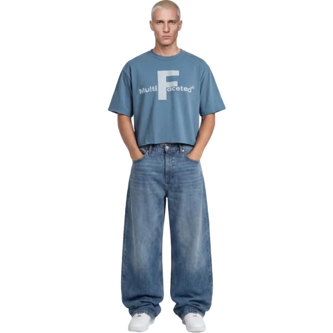 Heavyweight modern tee - crop Tee - Blue