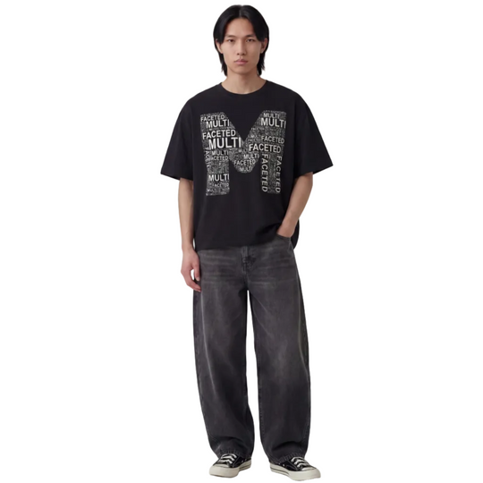 Streetwear Crop Tee - Oversized Drop shoulder Graphic Tee